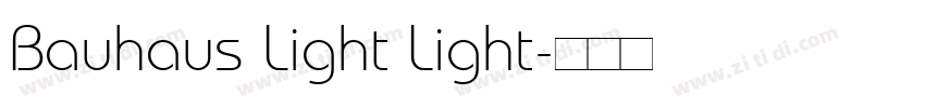 Bauhaus Light Light字体转换
